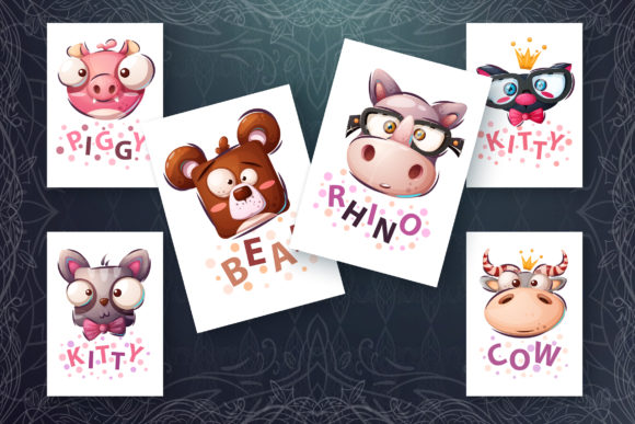 Adorable Animal Vectors for T-Shirt and Print Design