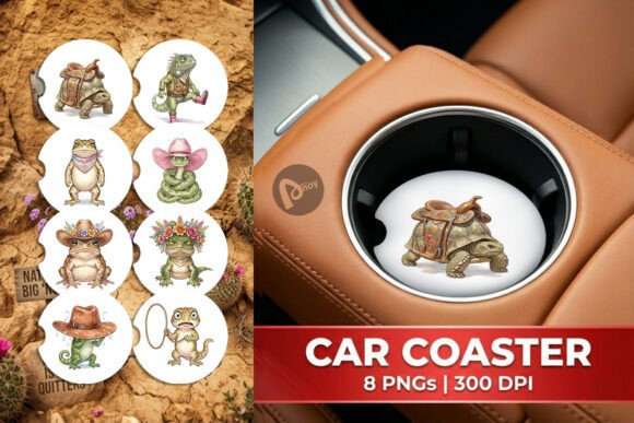Boho Desert Animal Car Coaster PNG: Your Guide to Elevated Auto Styling