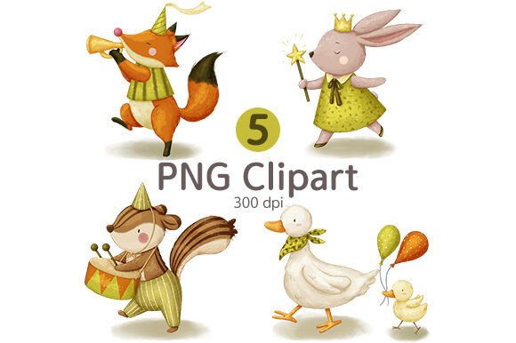 Charming Nursery Decor: Using Cute Animal Parade Clipart