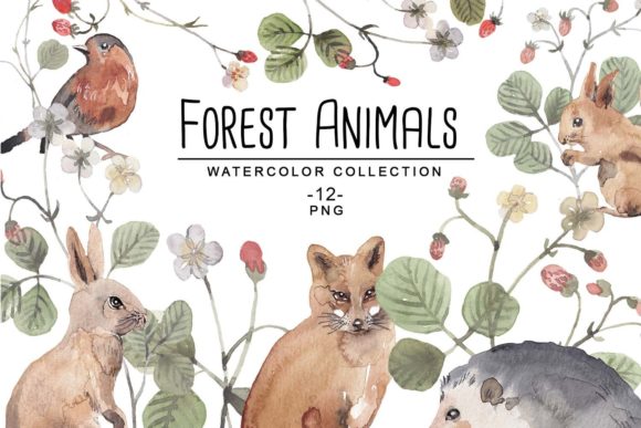 Charming Woodland Animal Clipart for Creative Projects