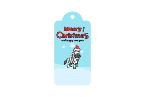 Christmas Labels Animal Zebra Svg: Bold Festive Design