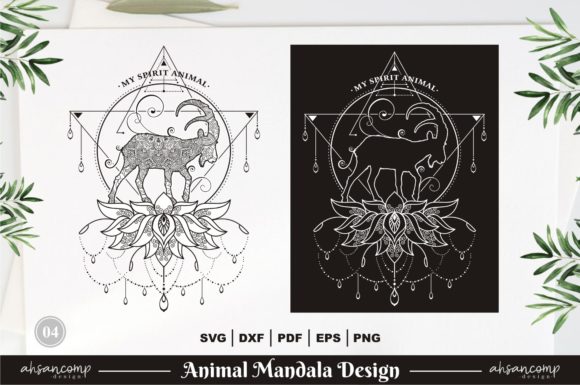 IBEX: The Versatile Animal Mandala Design Vector for Creative Projects