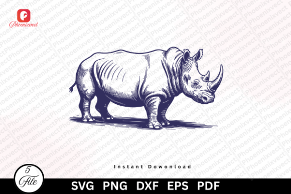 Safari Animal Hand Drawn Rhinoceros SVG: A Designer's Guide